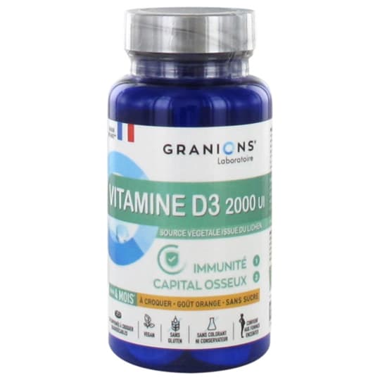 GRANIONS VITAMINE D3 2000UI CPR 30 — Grande Pharmacie de Grenelle