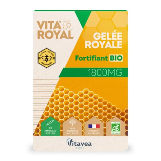 Nutrisante gelee royale bio 1800mg ampoule 10 — Pharmacie Pharmavance Escudier