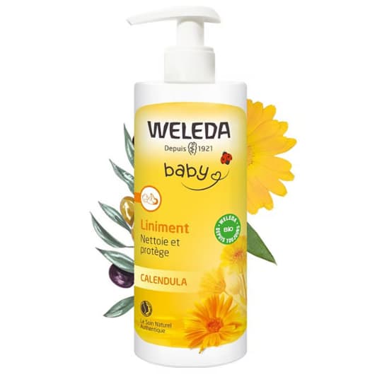 Weleda Baby Liniment Calendula flacon pompe 400 ml — Pharmacie de la Fontaine - Valenciennes