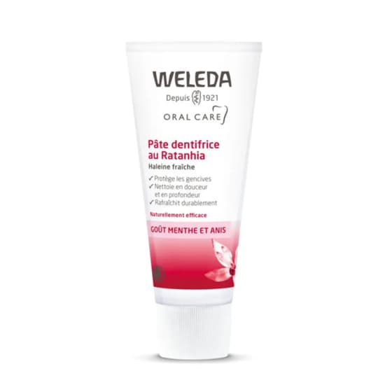 Weleda hygiène dentaire pate dentifrice au ratanhia 75ml — Pharmacie Pharmavance Richard Lenoir