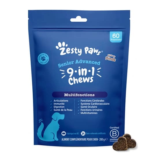 Zesty Paws Senior 9in1 Chews Friandises Pour Chien 200g