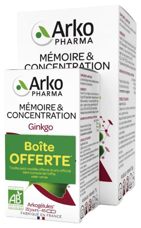 ARKOG GINKGO BIO GELUL 150+45 — Grande Pharmacie de Grenelle
