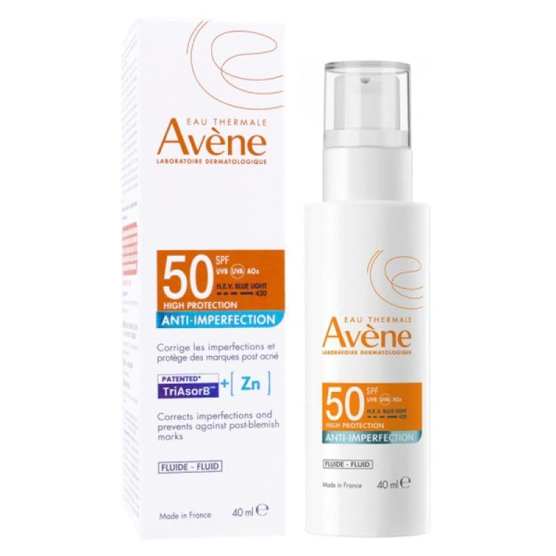 AVENE SOL SPF50 A/IMPERFECT 40ML — Pharmacie Pharmavance Ménilmontant