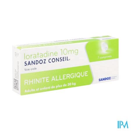 Loratadine Sandoz Conseil 10mg Comprime 7