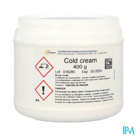 COLD-CREAM COOPER 400G — Pharmacie de l’Arc