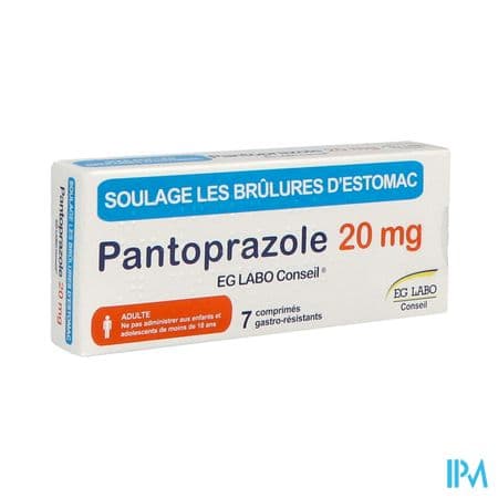 Pantoprazole Eg Labo Conseil 20mg Comprime Gastroresistant 7