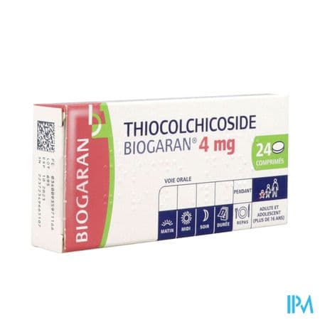 Thiocolchicoside Biogaran 4mg Comprime 24 — Pharmacie du Mont Alban