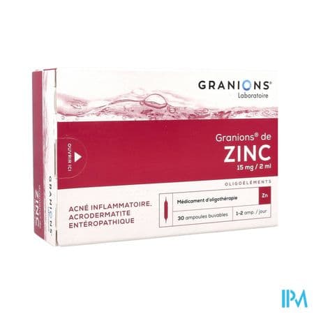 GRANIONS ZINC AMP BUV 2ML 30