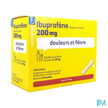 Ibuprofene Biogaran Conseil 200mg Suspension Buvable 10ml 20 — Pharmacie Villenave Rocade