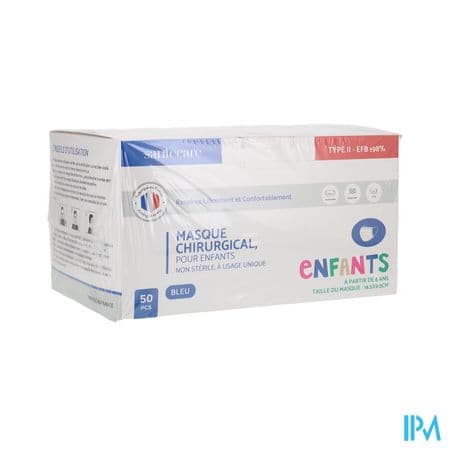 SANTECARE MASQ CHIR II ENF BLEU 50