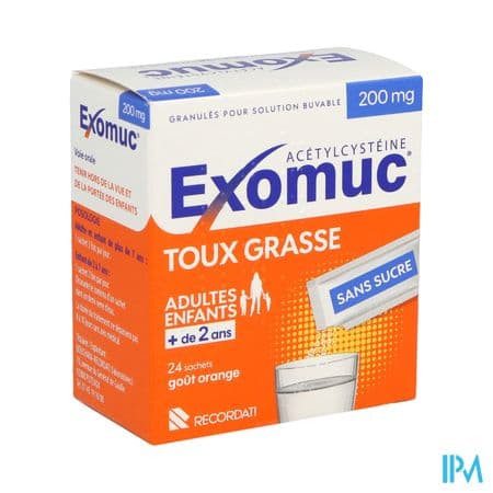 Exomuc 200mg Granules Pour Solution Buvable Sachet 24