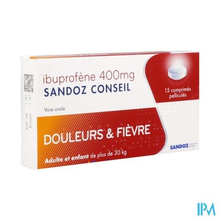 IBUPROFENE 400MG SDZ CONS CPR 15 — Pharmacie Centrale D'Arcachon