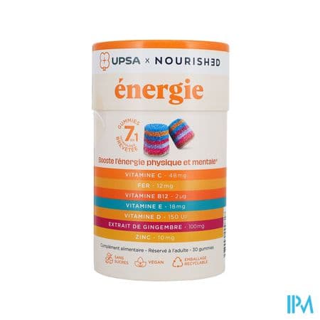Upsa X Nourished Energie 7en1 Gommes 30
