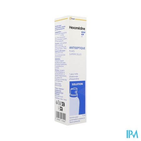Hexomedine 0.1 Solution Pour Pulveris Cutanee 75ml