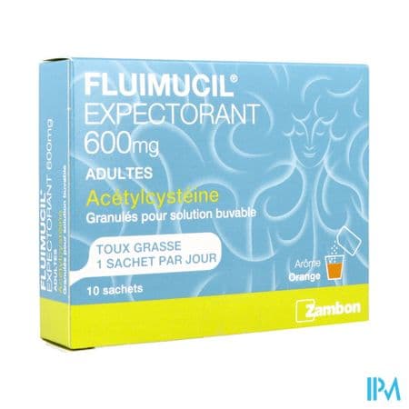 FLUIMUCIL EXPECT 600MG S/S SACH 10 — Pharmacie Gueriniere