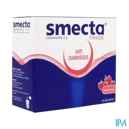 Smecta 3g Fraise Poudre Pour Susp Buvable Sachet 18