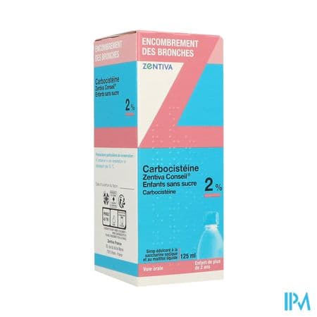 CARBOCISTEINE 2% ZTV SP S/S 125ML — Pharmacie De La Porte d'Ivry