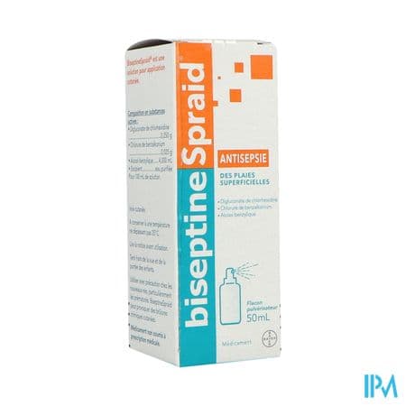 Biseptinespraid Solution Pour Application Cutanee 50ml
