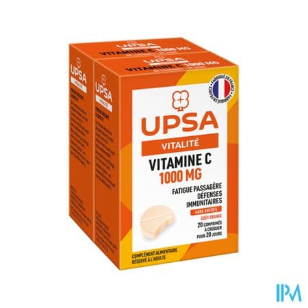 VITAMINE C 1000MG UPSA CP CROQ20X2