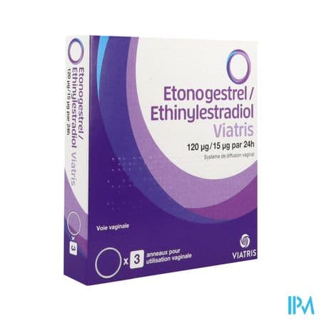 Etonogestrel Ethinylestradiol Mylan 120/15mcg/24h Diffusion Vaginal 3 — Pharmacie Du Village Santé
