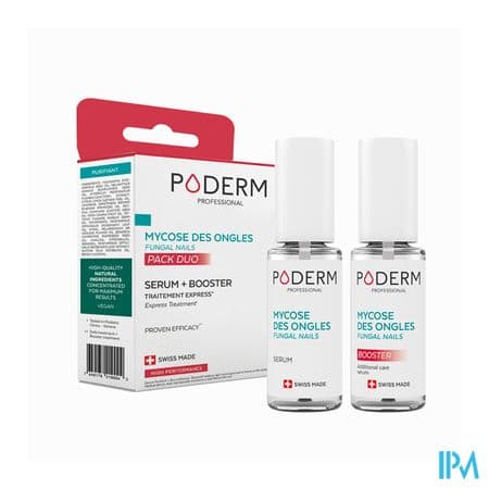 Poderm Huile Serum Purifiante Ongles Jaunis 8ml + Complement Booster 6ml