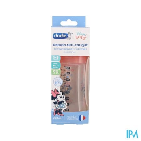 DOD BIB INIT+270ML MINNIE 0-6M