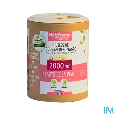 Nat Et Form Ecoresponsable Huile De Bourrache Onagre Bio Capsule 120 — Pharmavance Paris 10