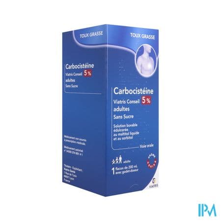 CARBOCISTEINE 5% VTS SOL S/S 200ML — Pharmacie de Saint Rambert Lyon