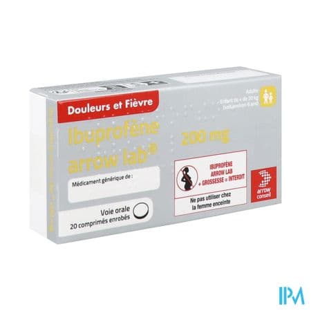 Ibuprofene Arrow Lab 200mg Comprime 20 — Pharmacie de Norelan