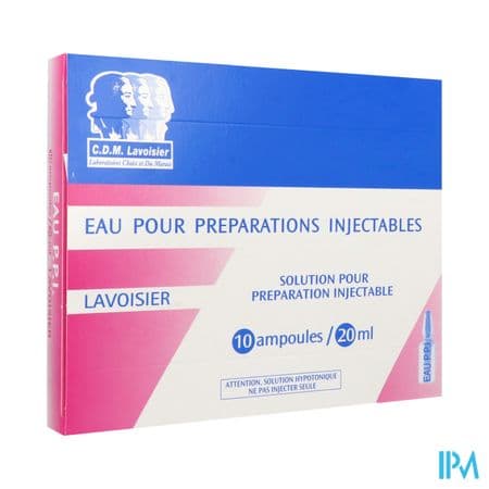 EAU PPI LAVOISIER AMP B 20ML 10 — Pharmacie Rocade by Nexum