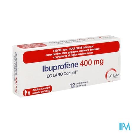 Ibuprofene Eg Labo Conseil 400mg Comprime 12 — Pharmavance Paris 10