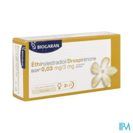 Ethinylestradiol Drospirenone Bgr 0mg03/3mg Comprime 21 X3 — Pharmacie Pharmavance Beaubourg