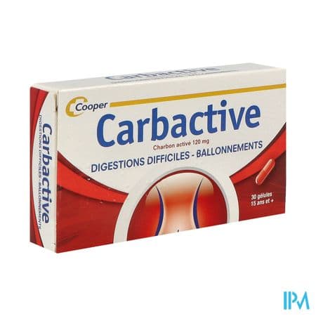 CARBACTIVE 120MG GELULE 30 — Pharmacie Européenne 24/24 de la place de clichy