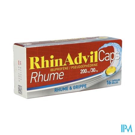RHINADVILCAPS RHUME IBU/PSE CAP 16 — Pharmacie Maritime