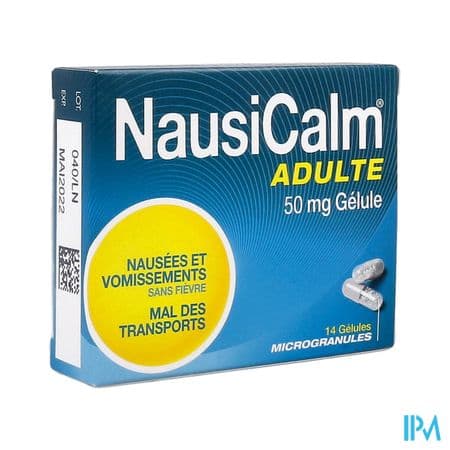 NAUSICALM 50MG AD GELULE 14