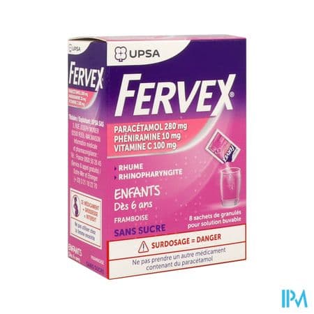 Fervex Enfants Sans Sucre Granules Sachet 3g 8