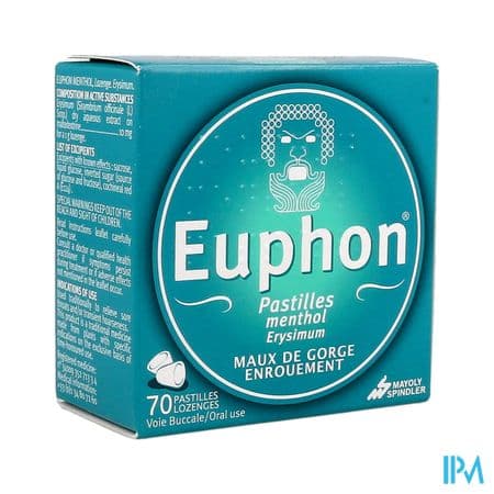 EUPHON MENTHOL PAST 70 — Grande Pharmacie de la Gare - Sartrouville