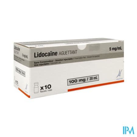 Lidocaine Aguettant 5mg/ml Solution Injectable Amp 20ml 10 — Pharmacie du Centre Gennevilliers
