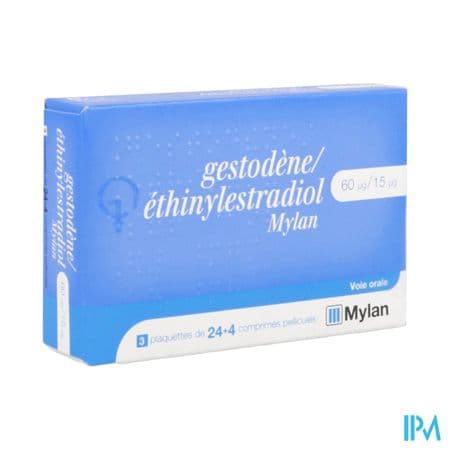 Gestodene Ethinylestradiol Mylan 60mcg/15mcg Comprime 28 X3 — Pharmacie du Grand Vitrolles