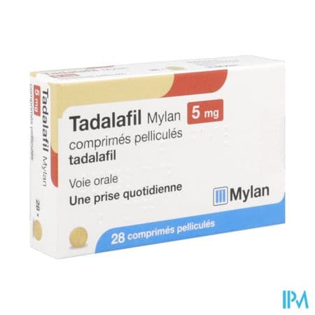 Tadalafil Mylan 5mg Comprime 28 — Pharmacie Fellous