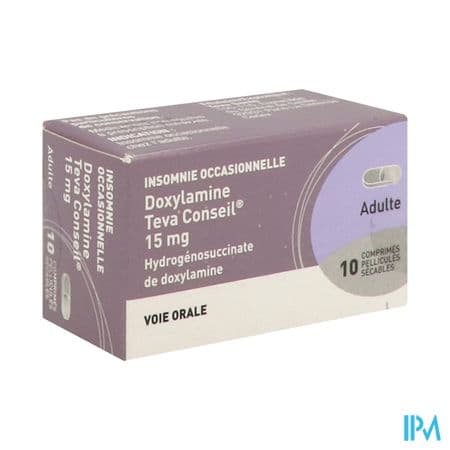 DOXYLAMINE 15MG TEV CONS CPR SEC10 — Pharmacie Duroc - Paris