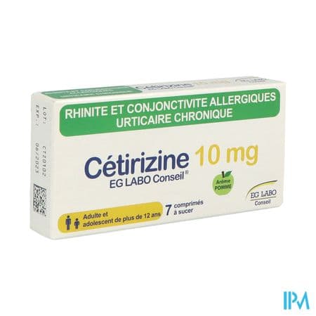 Cetirizine Eg Labo Conseil 10mg Comprime A Sucer 7