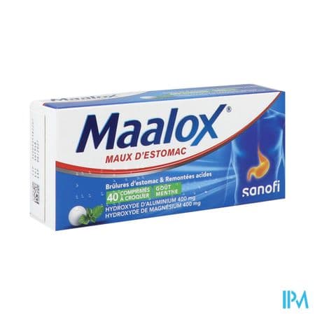 MAALOX MAUX D'ESTOMAC CPR 40 — Grande Pharmacie du Centre