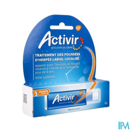 Activir 5% Creme Pompe Doseuse 2g