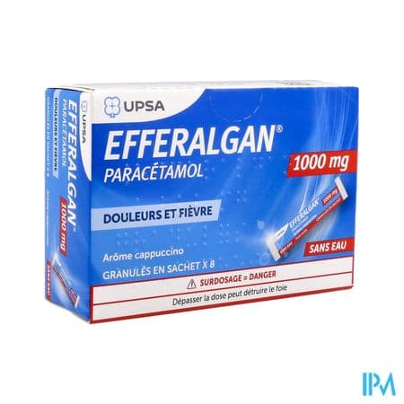 EFFERALGAN 1 000MG SACH 8