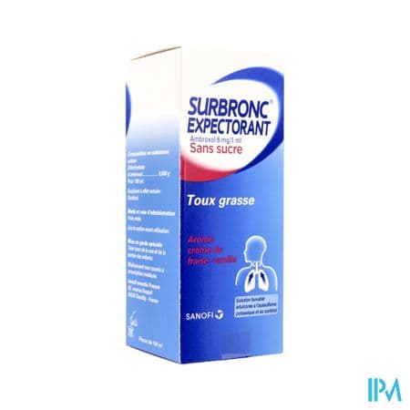 Surbronc Expectorant Ambroxol Sans Sucre Solution Buvable 100ml