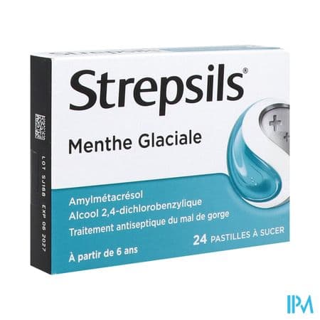 Strepsils Menthe Glaciale Pastille A Sucer 24 — Pharmavance Fontaine