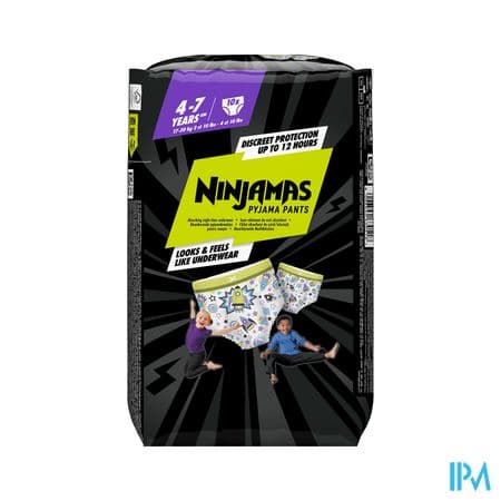 Pampers Pyjama Pants Ninjamas Vert Sous Vetement De Nuit Absorbant T7 17/30kg 10
