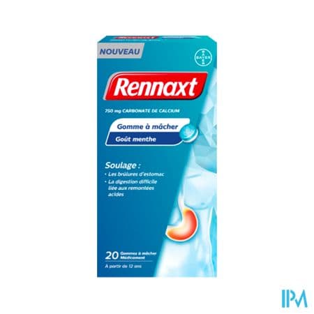 Rennaxt 750mg Gommes A Macher Medicamenteuse 20 — Pharmacie SO OUEST