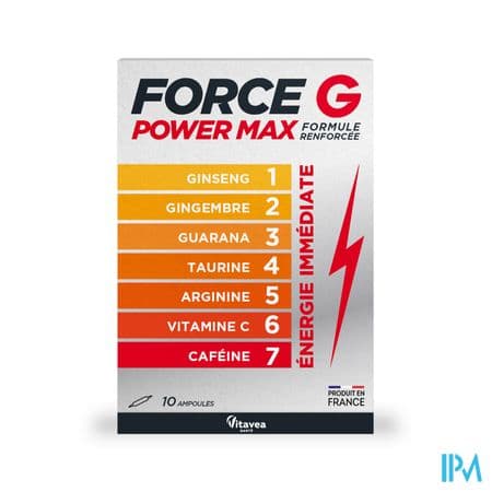 FORCE G POWER MAX 10ML AMP10 — Pharmacie Rocade by Nexum